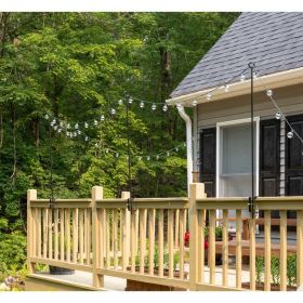 O-Hook Railing Pole for String Lights, pack of 2