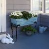 25"H Flora Stand- Large Blue Flower Box