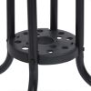 Patio Table Black 27.6"x27.6"x27.6" Steel