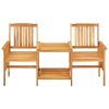 Patio Chairs with Tea Table 62.6"x24"x36.2" Solid Acacia Wood