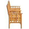 Patio Chairs with Tea Table 62.6"x24"x36.2" Solid Acacia Wood