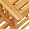 Patio Chairs with Tea Table 62.6"x24"x36.2" Solid Acacia Wood