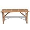 Folding Patio Bench 46.5" Bamboo