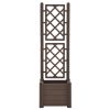Garden Planter with Trellis 16.9"x16.9"x55.9" PP Mocha