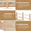 5 Feet Wooden Garden Bridge Arc Stained Finish Footbridge Decorative